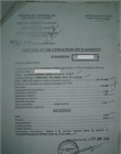 Certificat de cessation de paiement